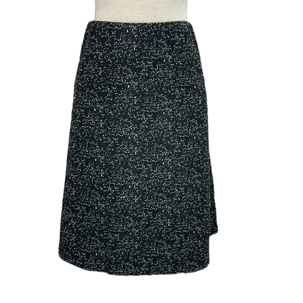Margaret M A-Line Skirt Black Speckled Size X Large XL